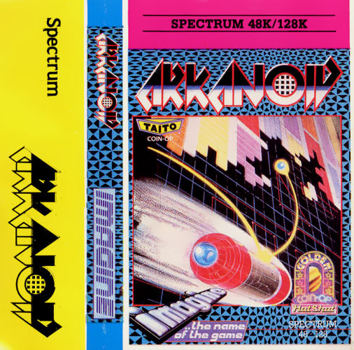 Arkanoid box art for ZX Spectrum